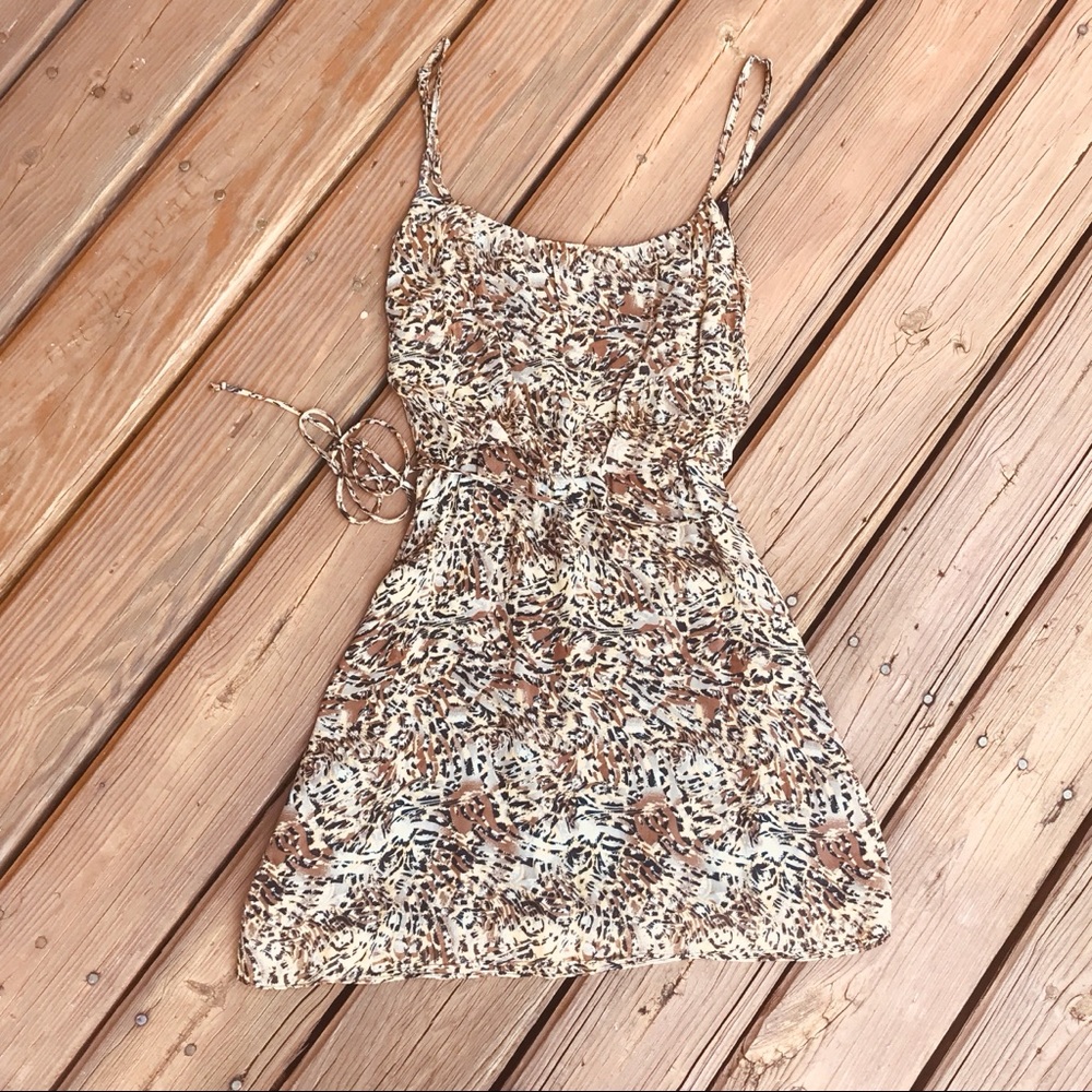 Lucy Love Animal print spaghetti strap dress used